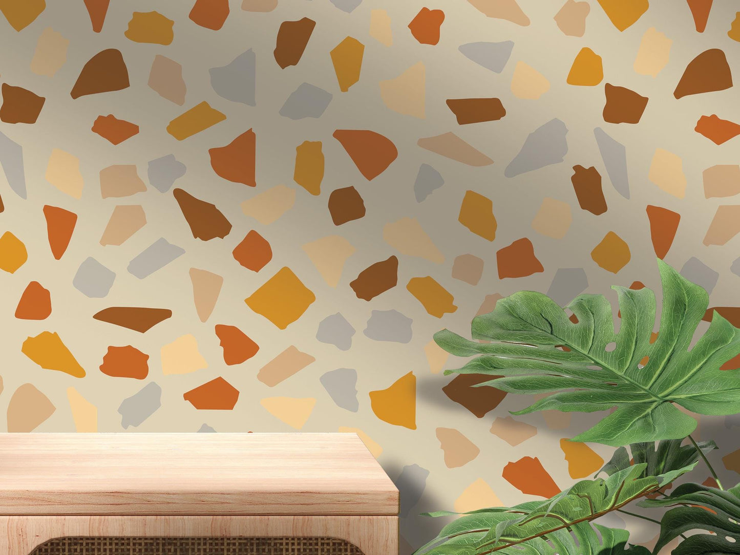 Warm Modern Stones Removable Wallpaper, Wall Art, Peel and Stick Wallpaper, Wall Decor, Accent Wall, Unique Decor, Bathroom Decor, MW2072