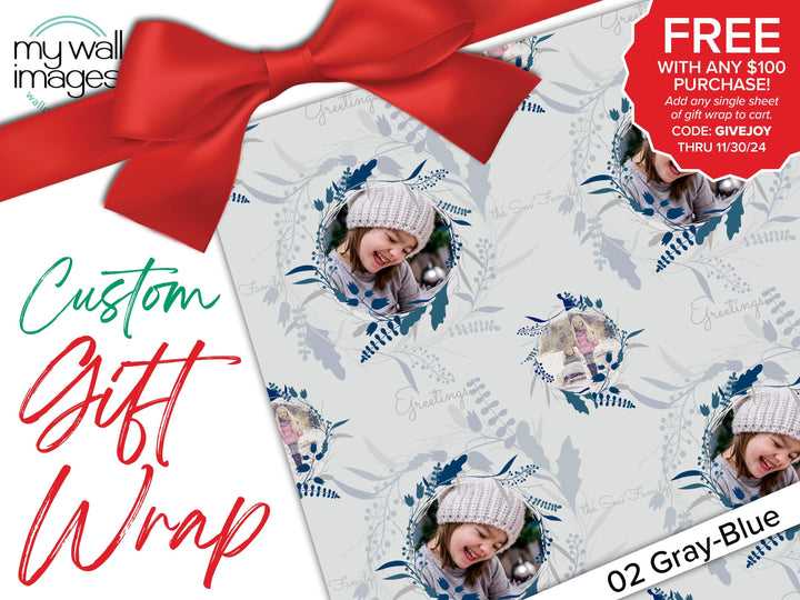 Holiday Personalized Photo Gift Wrap, Holiday Wrapping Paper, Custom Gift Wrap, Photo Gift, Holiday Gift Wrap, Christmas Gift Wrap, MWG3000