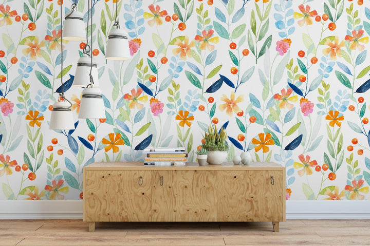 Bright Botanical Wallpaper MW1038