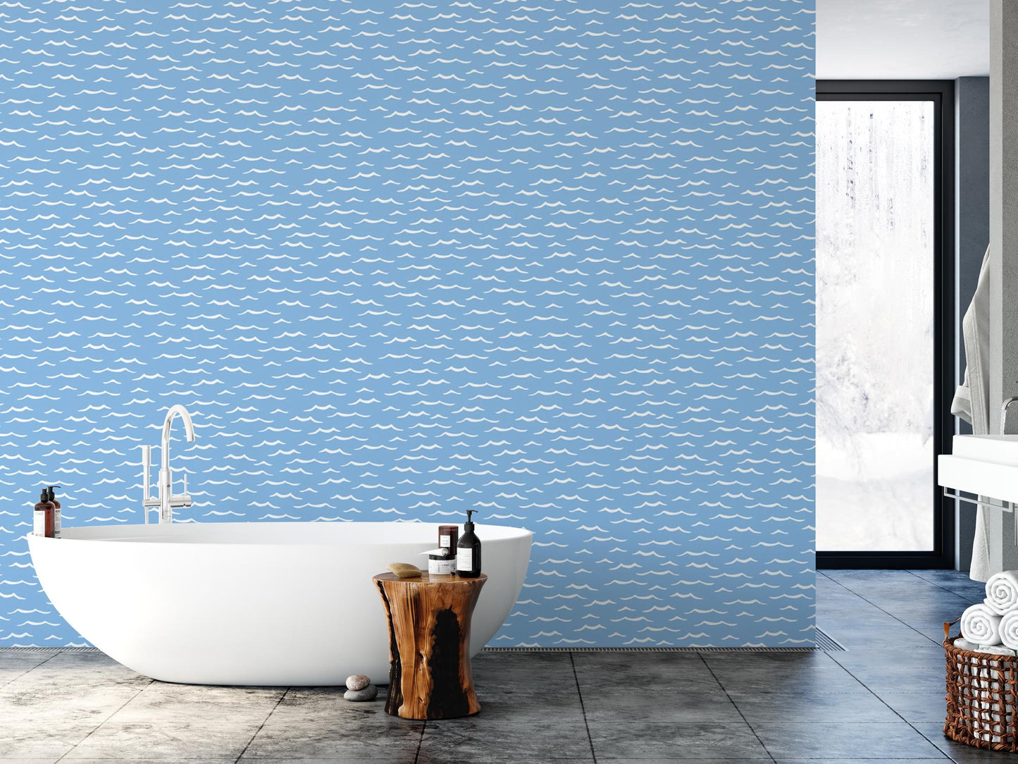 Blue Ocean Waves Wallpaper MW1567