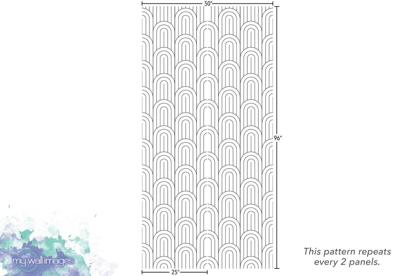 Geometric Black and White Wallpaper MW1400