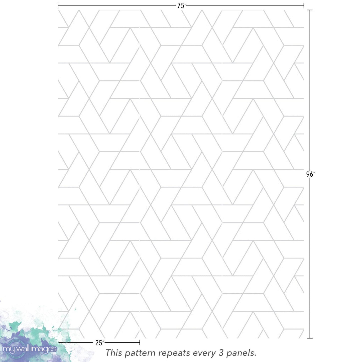 Simple Geometric Grid Style Wallpaper MW1344
