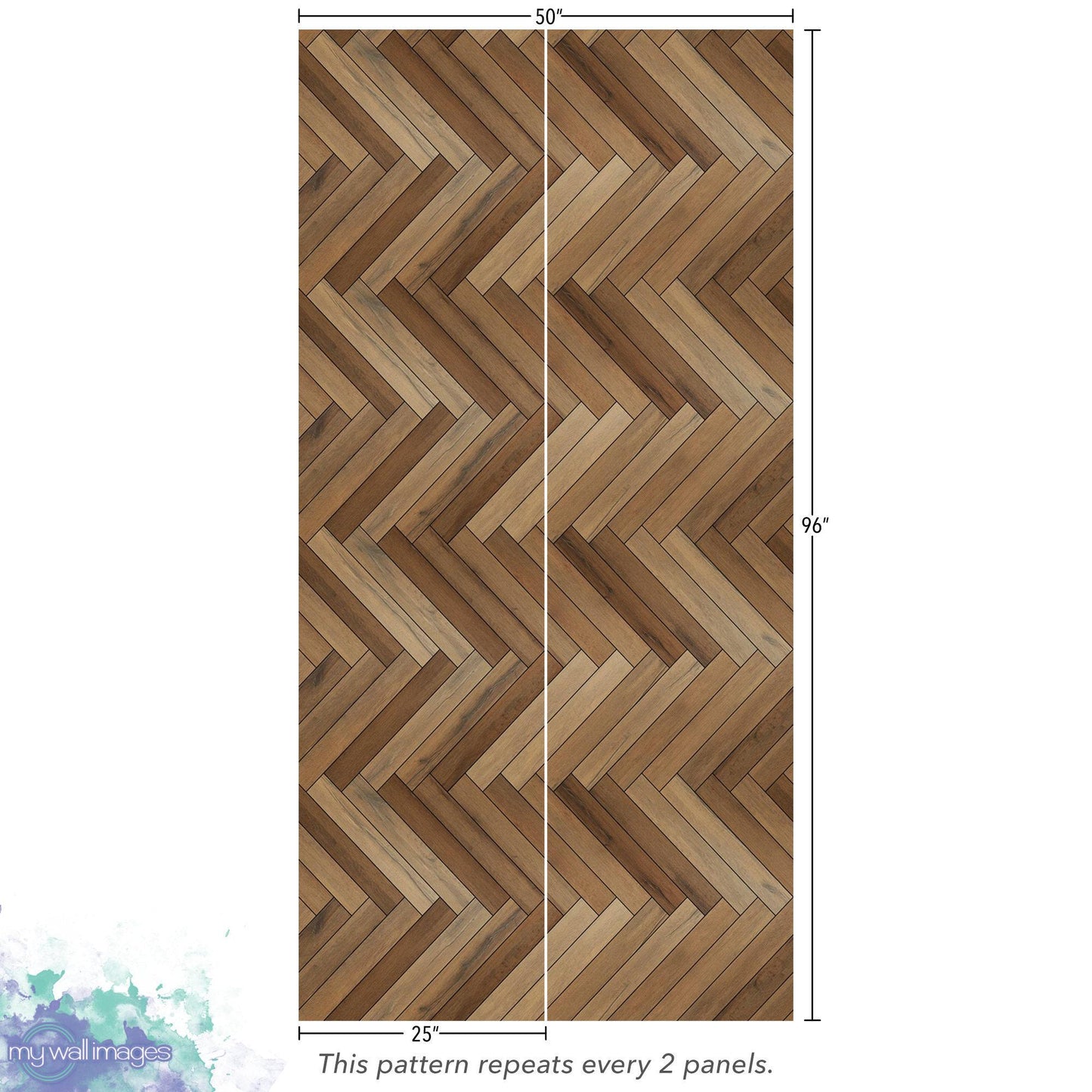 Wood Texture Horizontal Herringbone Wallpaper MW1580