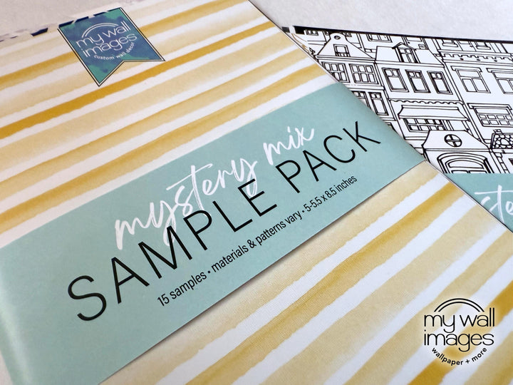 NEW! Wallpaper Sample Pack - 15 Sheets Fun Wallpaper Samples - Craft Supplies, Art Supplies - Peel and Stick, Wallpaper Samples - MW2240