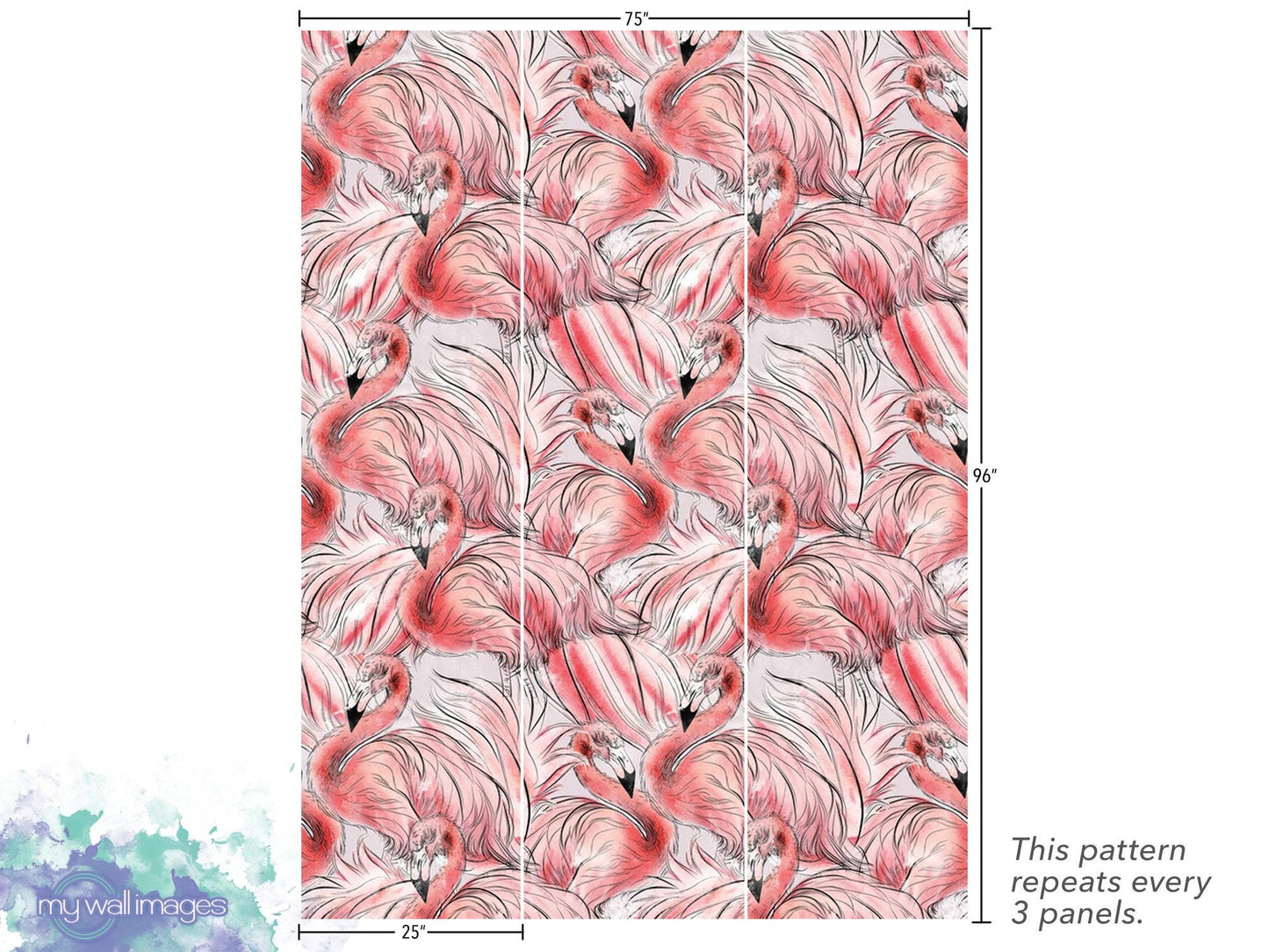 a pattern of pink flamingos on a white background