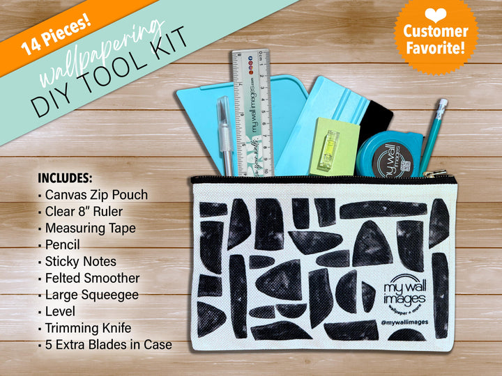 NEW! DIY Wallpaper Tool Kit - Wallpapering Supply Kit - Wallpaper Tools Kit - Beginners Tool Kit - Peel and Stick Wallpaper - MW2241