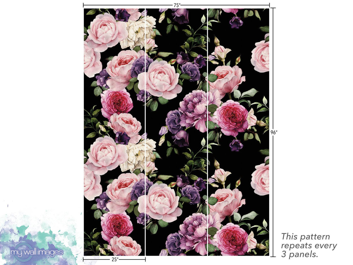 Bold Pink Floral Wallpaper - Peel and Stick Wallpaper - Home Decor - Wall Mural - Wall Floral Art - Removable Wallpaper - MW1343