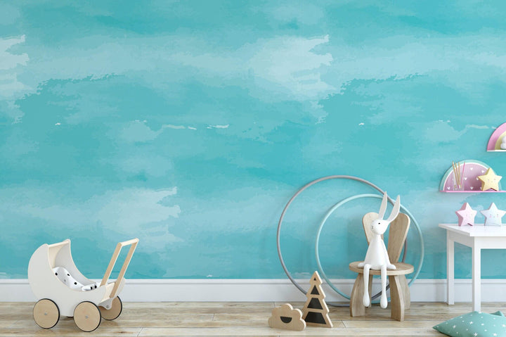 Watercolor Abstract Blue Wallpaper MW1825