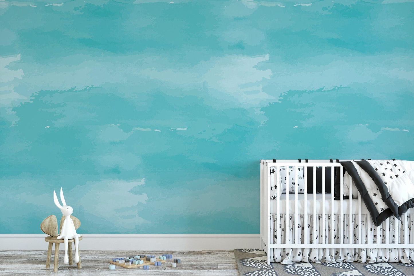 Watercolor Abstract Blue Wallpaper MW1825
