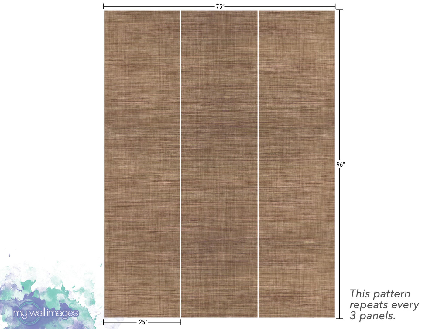 Caramel Faux Grasscloth Peel and Stick Wallpaper - Natural Wall Covering - Wall Mural - Removable Wallpaper - Wall Decor, Accent - MW2144