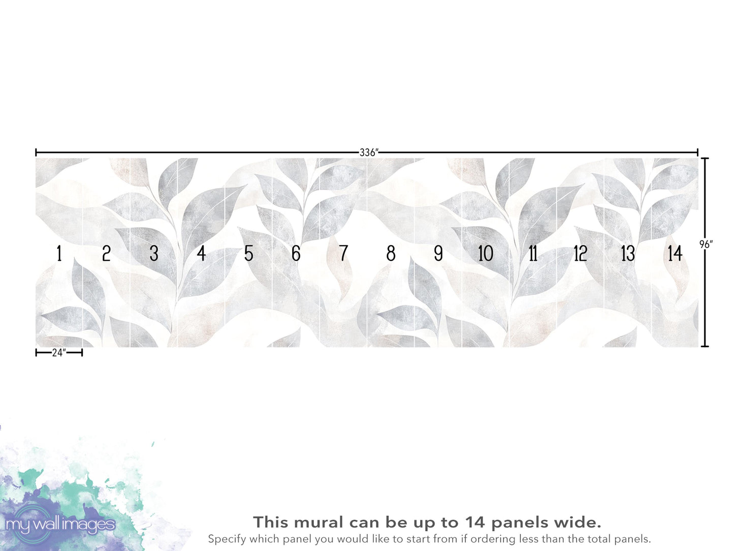The image is a wall mural that can be up to 14 panels wide.