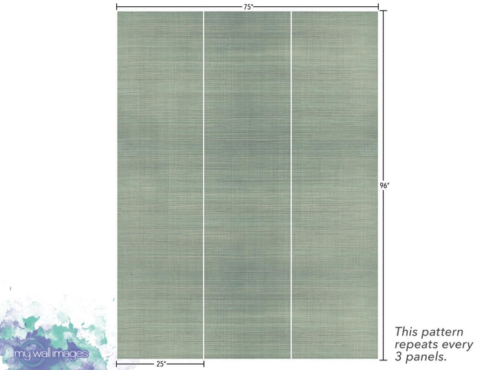 Green Sage Faux Grasscloth Peel and Stick Wallpaper - Natural Wall Covering - Wall Mural - Removable Wallpaper - Wall Decor, Accent - MW2239