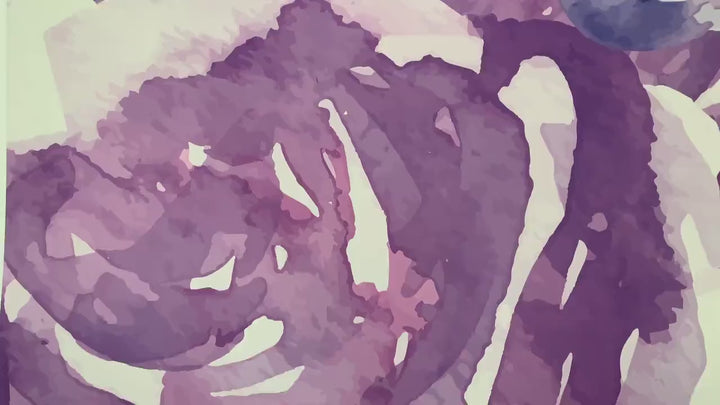 Watercolor Purple Floral Wallpaper MW1006