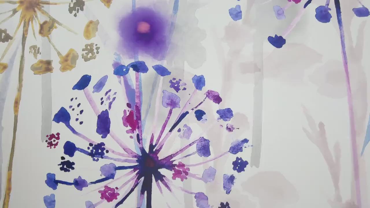 Delicate Purple Floral Wallpaper MW1161