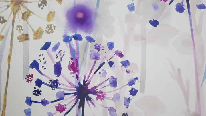 Delicate Purple Floral Wallpaper MW1161