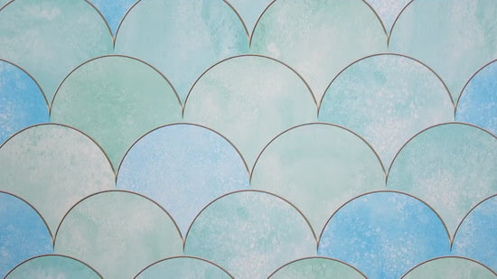 Mermaid Scales Turquoise Wallpaper MW1243