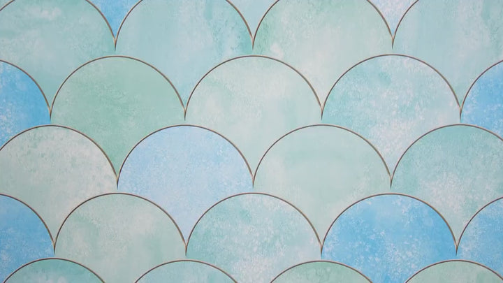 Mermaid Scales Turquoise Wallpaper MW1243